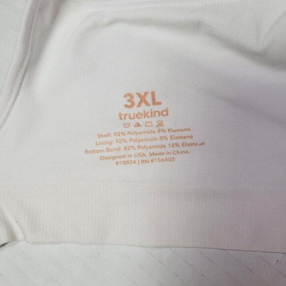 Truekind White Everyday Comfort Straps Wireless Shaping Bra #10024 Size 3X - Picture 4 of 5